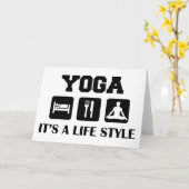 Essen Sie Schlaf-Yoga Karte (Gelbe Blume)