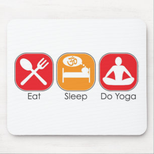 Essen Sie Schlaf-Yoga Mousepad