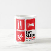 Essen Sie Schlaf-Zombies - Rot Kaffeetasse (Mittel)