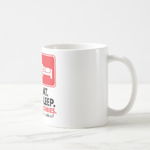Essen Sie Schlaf-Zombies - Rot Kaffeetasse