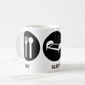 Essen Sie Schlaf-Zyklus Kaffeetasse (Vorderseite Links)