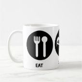 Essen Sie Schlaf-Zyklus Kaffeetasse (Links)