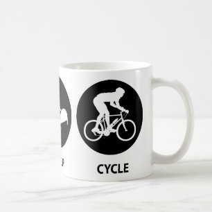 Essen Sie Schlaf-Zyklus Kaffeetasse