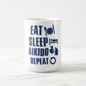 Essen Sie SchlafAikido Kaffeetasse (Mittel)