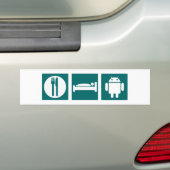Essen Sie SchlafAndroid Autoaufkleber (Auf Auto)