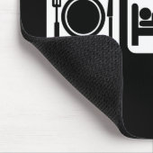 Essen Sie Schlafarbeit Mousepad (Ecke)