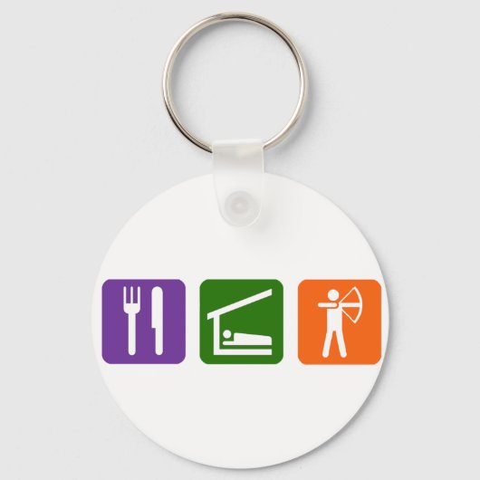 Essen Sie SchlafArchery! Schlüsselanhänger (Vorderseite)