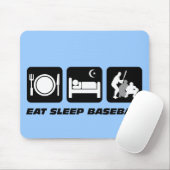 Essen Sie Schlafbaseball Mousepad (Mit Mouse)
