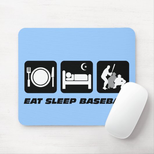 Essen Sie Schlafbaseball Mousepad (Mit Mouse)
