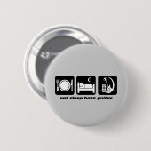 essen Sie Schlafbass-Gitarre Button (Vorne & Hinten)