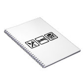 Essen Sie Schlafbücher Notizblock (Rechte Seite)