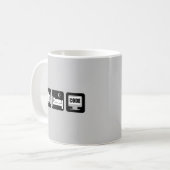 essen Sie Schlafcode Kaffeetasse (Vorderseite Links)
