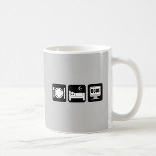 essen Sie Schlafcode Kaffeetasse