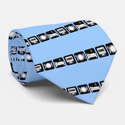 essen Sie Schlafcode Krawatte (Gerollt)