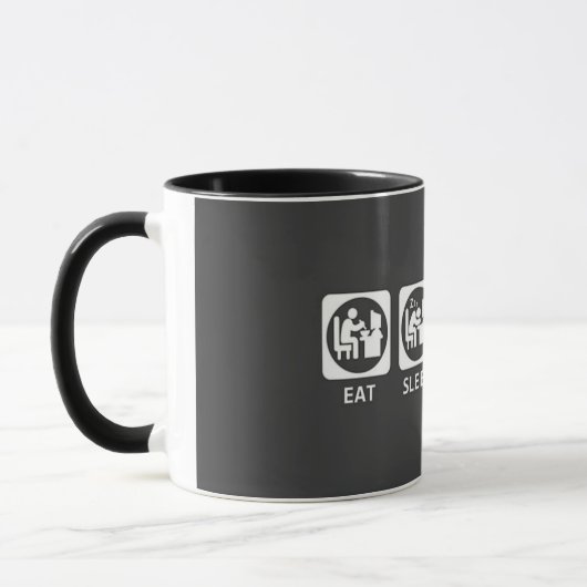 essen Sie Schlafcode-Tasse Tasse (Links)