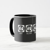 essen Sie Schlafcode-Tasse Tasse (Vorderseite Links)