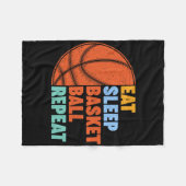 Essen Sie schlafen Bysketbyll Wiederholung für Män Fleecedecke (Vorderseite (Horizontal))