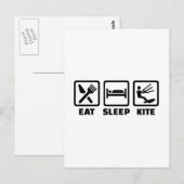 Essen Sie schlafen Kite Postkarte (Vorne/Hinten)