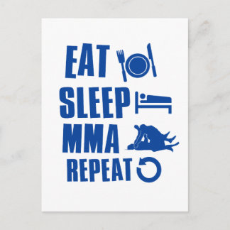 Essen Sie schlafen MIXED MARTIAL ARTS Postkarte