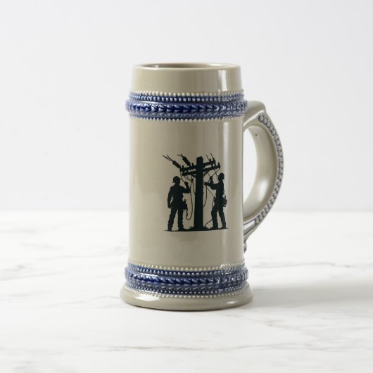 Essen Sie schlafen Power wiederholen lustig Bierglas (VorderseiteRechts)