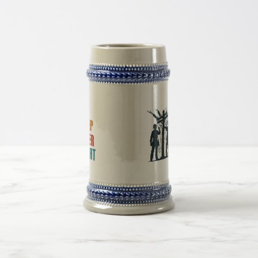 Essen Sie schlafen Power wiederholen lustig Bierglas (Mittel)