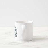 Essen Sie schlafen Power wiederholen lustig Espressotasse (Rückseite)