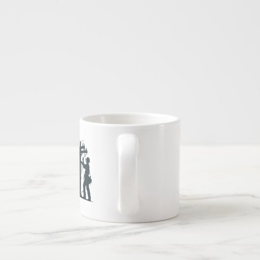 Essen Sie schlafen Power wiederholen lustig Espressotasse (Rückseite)