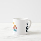 Essen Sie schlafen Power wiederholen lustig Espressotasse (Vorderseite Rechts)