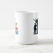 Essen Sie schlafen Power wiederholen lustig Kaffeetasse (Mittel)