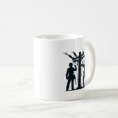 Essen Sie schlafen Power wiederholen lustig Kaffeetasse (VorderseiteRechts)