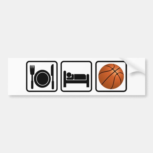 Essen Sie, schlafen Sie, Basketball Autoaufkleber (Vorne)