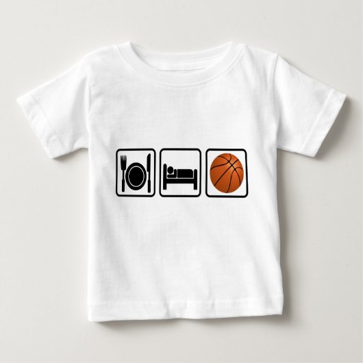 Essen Sie, schlafen Sie, Basketball Baby T-shirt (Vorderseite)