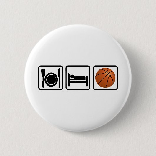 Essen Sie, schlafen Sie, Basketball Button (Vorderseite)