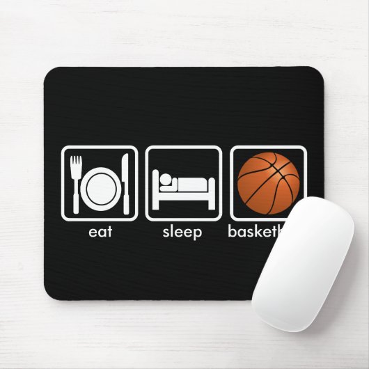 Essen Sie, schlafen Sie, Basketball Mousepad (Mit Mouse)