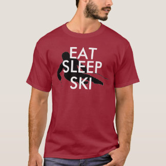 Essen Sie, schlafen Sie, fahren Sie Ski T-Shirt