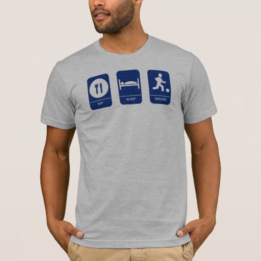 Essen Sie, schlafen Sie, Fußball T-Shirt (Vorderseite)