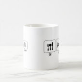 Essen Sie, schlafen Sie, Geocache Kaffeetasse (Mittel)