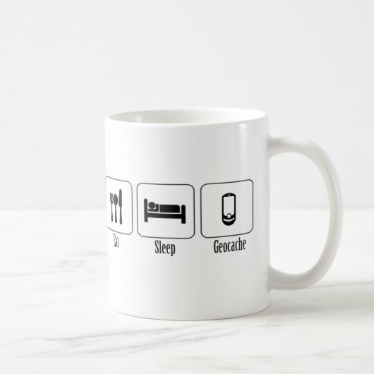 Essen Sie, schlafen Sie, Geocache Kaffeetasse (Rechts)