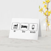 Essen Sie, schlafen Sie, Geocache Karte (Gelbe Blume)