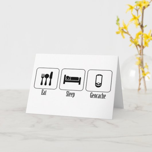 Essen Sie, schlafen Sie, Geocache Karte (Gelbe Blume)