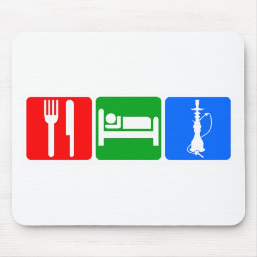 Essen Sie, schlafen Sie, Huka Mousepad (Vorne)