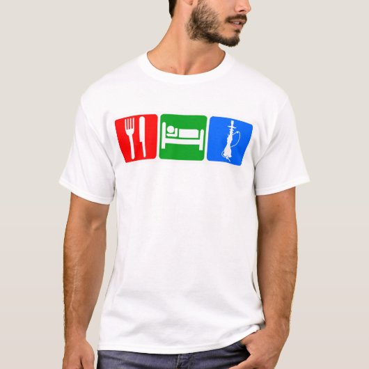 Essen Sie, schlafen Sie, Huka T-Shirt (Vorderseite)
