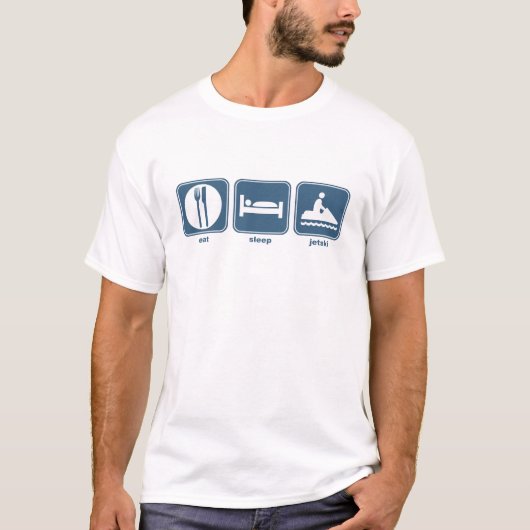 essen Sie, schlafen Sie, jetski T-Shirt (Vorderseite)