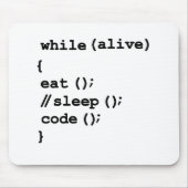 Essen Sie, schlafen Sie nicht, zu kodieren, zu Mousepad (Vorne)