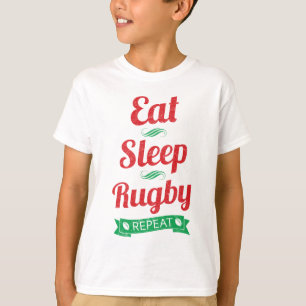 Essen Sie, schlafen Sie, Rugby, T-Shirt
