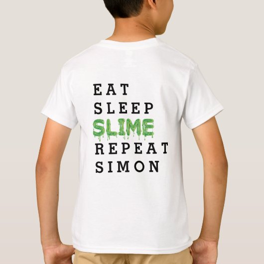 essen Sie, schlafen Sie, Schlamm, wiederholen Sie T-Shirt (Rückseite)