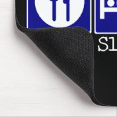 Essen Sie, schlafen Sie, Spiel Mousepad (Ecke)