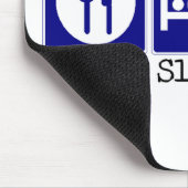 Essen Sie, schlafen Sie, Spiel Mousepad (Ecke)