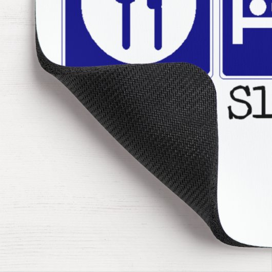 Essen Sie, schlafen Sie, Spiel Mousepad (Ecke)