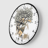 Essen Sie, schlafen Sie Spiel-Rugby Große Wanduhr (Winkel)